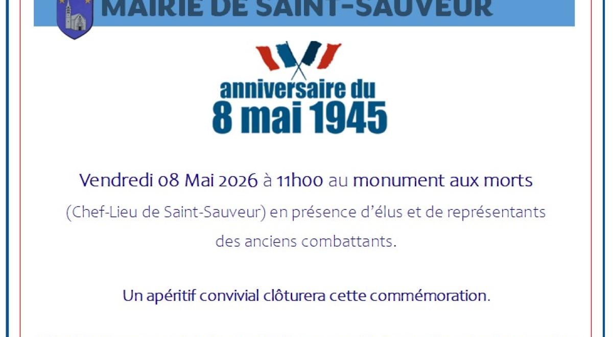 Cérémonie commémorative du 8 mai 2026