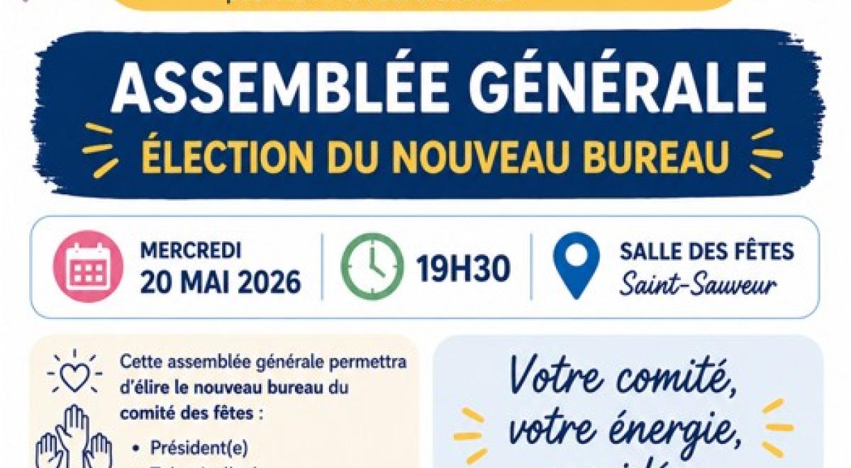 Assemblée générale du comité des fêtes 2026
