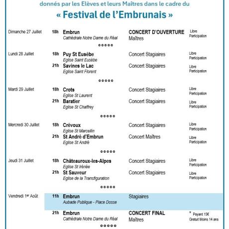 Festival de l’Embrunais_Embrun