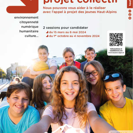 Affiche appel à projets jeunes Hauts-Alpins 2024