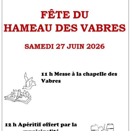 fête du hameau des Vabres samedi 27 juin