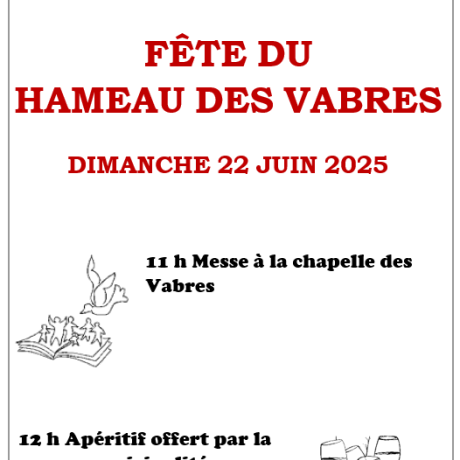 fête du hameau des Vabres dimanche 22 juin