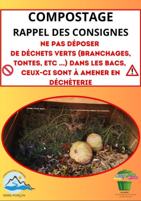 Compostage pas de déchets verts