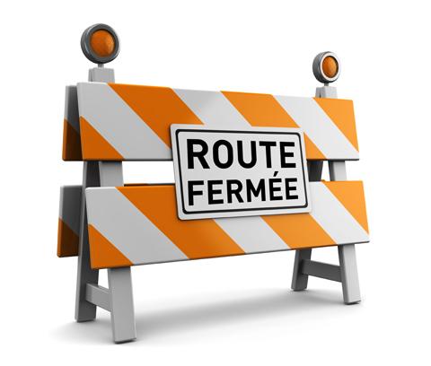 route fermee